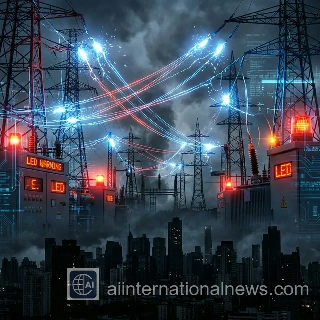 Glowing Energy Grid Overloading with AI Data
