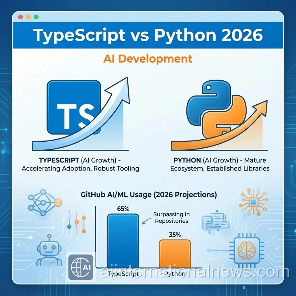 TypeScript code for AI development showing LangChain and AI agents